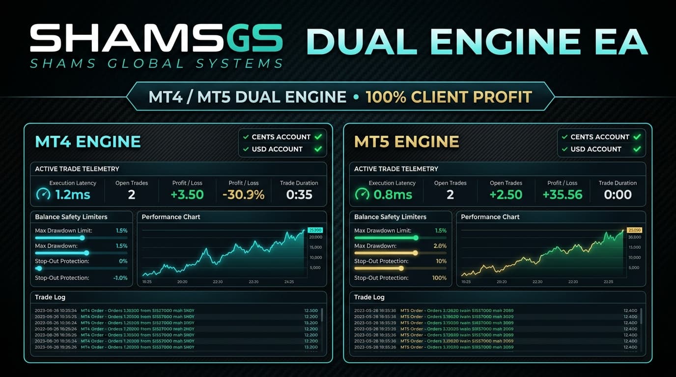 ShamsGS Dual Engine MT4 and MT5 Algorithmic System